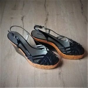 Next - Flirty slingback patent wedges!